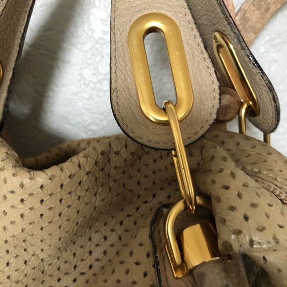 ✨CHLOE PARATAY PERFORATED CREAM LARGE BAG PRE 💓 CONDITION ✨ LOTS OF LIFE LEFT ✨ - Picture 5 of 13
